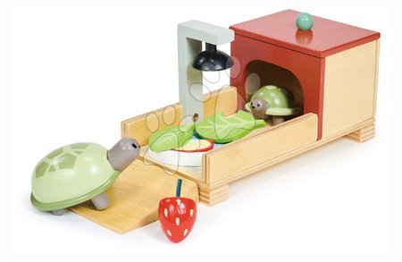 Dřevěné domky pro panenky - Dřevěný domeček pro želvy Tortoise Pet Set Tender Leaf Toys_1