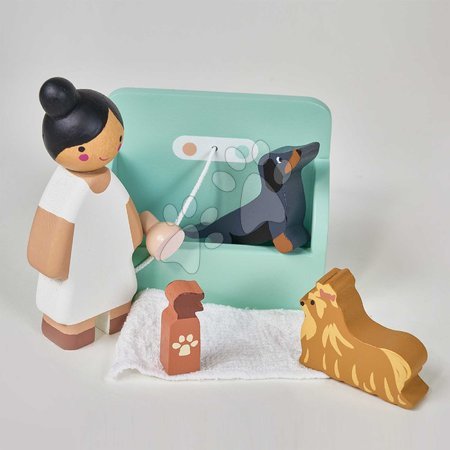 Holzpuppenhäuser - Holz-Hundefrisiersalon Waggy Tails Dog Salon von Tender Leaf Toys - 2