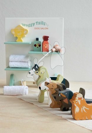 Holzpuppenhäuser - Holz-Hundefrisiersalon Waggy Tails Dog Salon von Tender Leaf Toys - 9