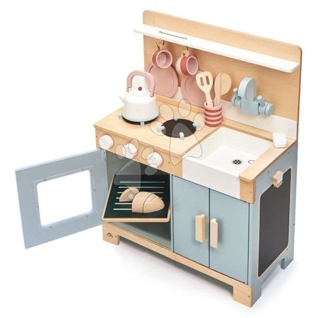 Bucătării de jucărie - Bucătărie din lemn cu pâine Home Kitchen Tender Leaf Toys_1