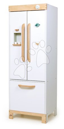 Dřevěné kuchyňky - Drevená chladnička s dávkovačom ľadu Refridgerator Tender Leaf Toys