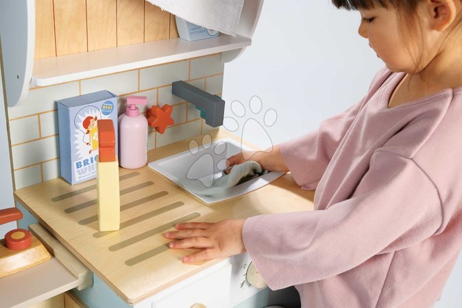 Waschmaschinen für Kinder - Holz-Wäscherei mit Frontlader-Waschmaschine Laundrette Tender Leaf Toys - 11