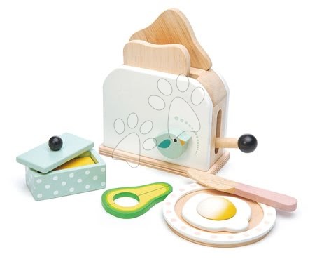 Lesene kuhinje - Leseni toaster z avokadom Breakfast toaster set Tender Leaf Toys
