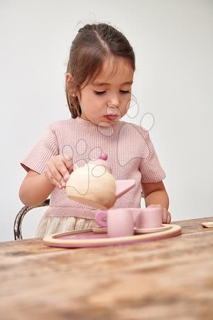 Drewniane kuchnie - Czajnik drewniany Birdie Tea set Tender Leaf Toys - 1