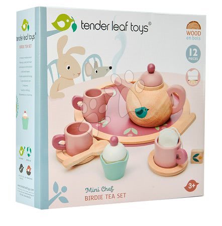 Drewniane kuchnie - Czajnik drewniany Birdie Tea set Tender Leaf Toys - 8