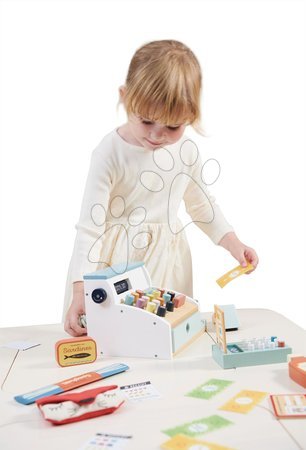 Dřevěné dětské obchůdky - Dřevěný platební terminál General Stores Till Tender Leaf Toys - 8