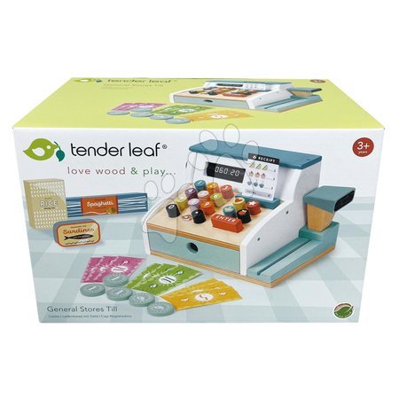 Dřevěné dětské obchůdky - Dřevěný platební terminál General Stores Till Tender Leaf Toys - 9