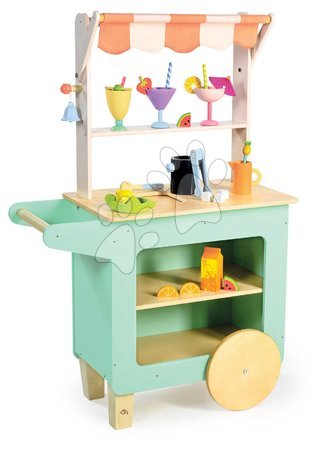 Ab 3 bis 6 Jahren - Holz-Strandbar mit Getränken Drinks Trolley Tender Leaf Toys_1