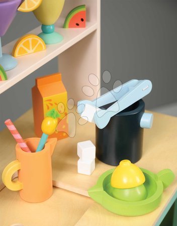 Holz-Kaufläden für Kinder - Holz-Strandbar mit Getränken Drinks Trolley Tender Leaf Toys - 6