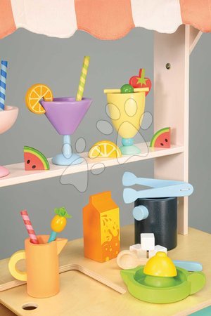 Holz-Kaufläden für Kinder - Holz-Strandbar mit Getränken Drinks Trolley Tender Leaf Toys - 7