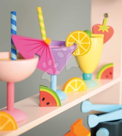 Holz-Kaufläden für Kinder - Holz-Strandbar mit Getränken Drinks Trolley Tender Leaf Toys - 8