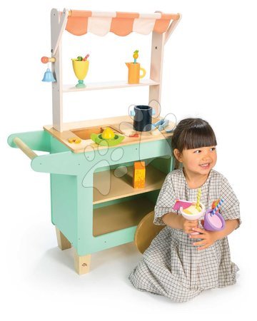 Holz-Kaufläden für Kinder - Holz-Strandbar mit Getränken Drinks Trolley Tender Leaf Toys - 9