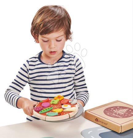 Dřevěné kuchyňky - Dřevěná Pizza Party Tender Leaf Toys - 3