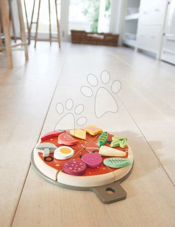 Dřevěné kuchyňky - Dřevěná Pizza Party Tender Leaf Toys - 12
