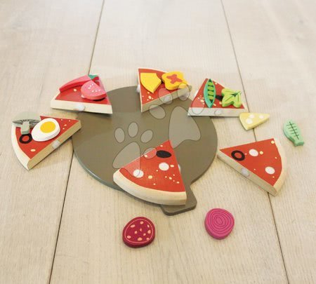 Dřevěné kuchyňky - Dřevěná Pizza Party Tender Leaf Toys - 13