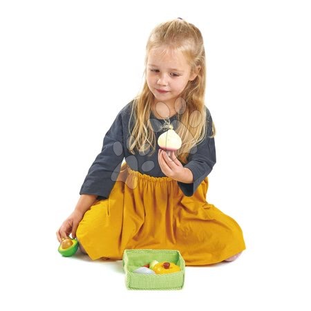 Bucătării de jucărie din lemn - Legume din lemn  Veggie Crate Tender Leaf Toys - 1