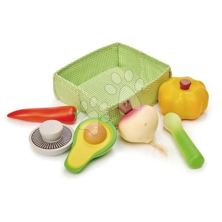 Bucătării de jucărie din lemn - Legume din lemn  Veggie Crate Tender Leaf Toys - 3