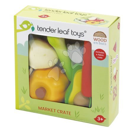 Bucătării de jucărie din lemn - Legume din lemn  Veggie Crate Tender Leaf Toys - 4