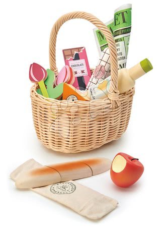 Drewniane kuchnie - Koszyk wiklinowy z tulipanami Tender Leaf Toys - 2