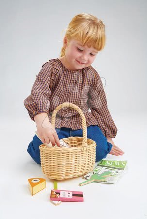 Drewniane kuchnie - Koszyk wiklinowy z tulipanami Tender Leaf Toys - 6