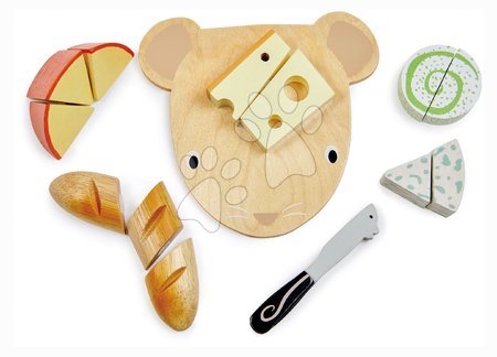Dřevěné kuchyňky - Dřevěné prkýnko se sýrem Cheese Chopping Board Tender Leaf Toys_1