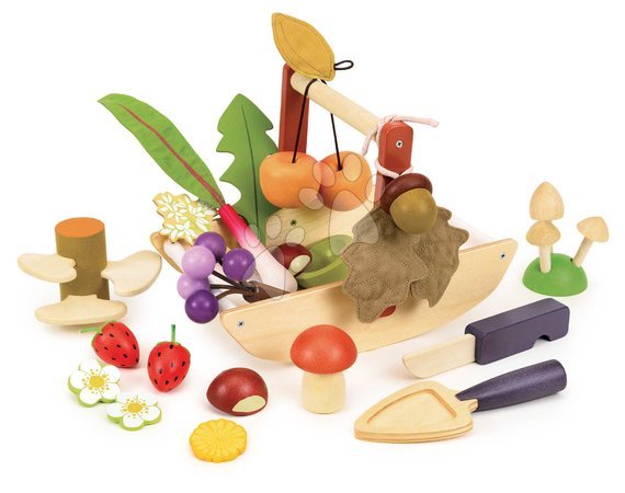 Ab 3 bis 6 Jahren - Holzkorb zum Sammeln von Waldfrüchten Wild Wood Foraging Trug Tender Leaf Toys
