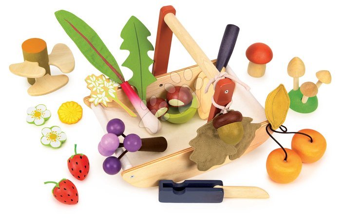 Ab 3 bis 6 Jahren - Holzkorb zum Sammeln von Waldfrüchten Wild Wood Foraging Trug Tender Leaf Toys_1