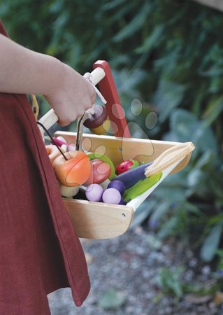 Holzspielzeug - Holzkorb zum Sammeln von Waldfrüchten Wild Wood Foraging Trug Tender Leaf Toys - 8