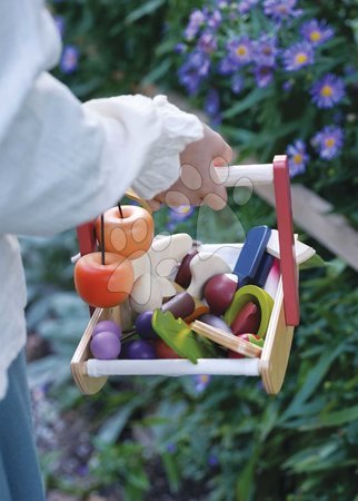 Holzspielzeug - Holzkorb zum Sammeln von Waldfrüchten Wild Wood Foraging Trug Tender Leaf Toys - 9