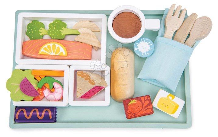  | Seite 115 - Holz-Serviertablett mit Flugzeugmahlzeit Airline Meal Tray  Tender Leaf Toys