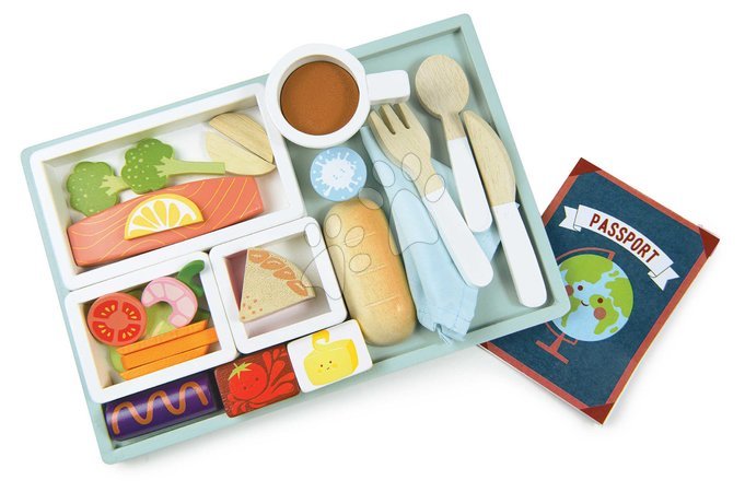  | Seite 115 - Holz-Serviertablett mit Flugzeugmahlzeit Airline Meal Tray  Tender Leaf Toys_1