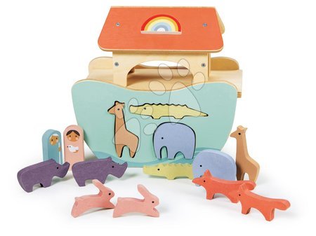 Dřevěné hračky - Dřevěná Noemova Archa Little Noah's Ark Tender Leaf Toys