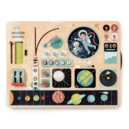 Drevené náučné hry - Drevená vesmírna stanica Space Station Tender Leaf Toys