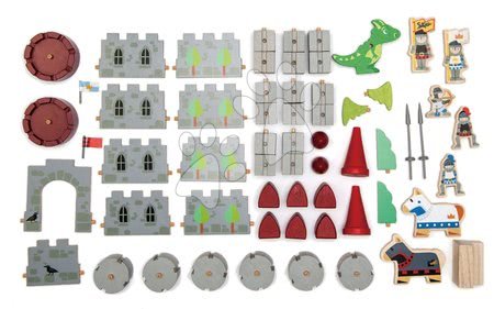 Fa építőjátékok - Fa kastély Dragon Castle Tender Leaf Toys_1