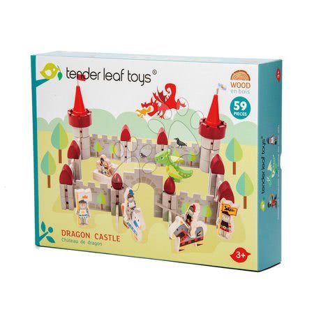 Jocuri de construit din lemn Tender Leaf - Castel din lemn Dragon Castle Tender Leaf Toys - 2