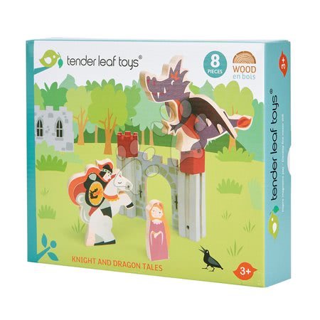 Lesene kocke Tender Leaf  - Leseni vitez z zmajem in princesko Knight and Dragon tales Tender Leaf Toys - 2