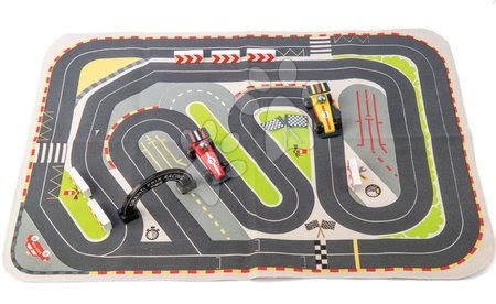 Dřevěná auta  Tender Leaf Toys od výrobce Tender Leaf Toys - Dřevěná závodní auta Formula One Racing Playmat Tender Leaf Toys