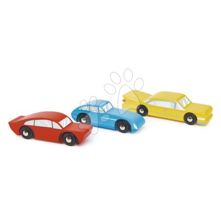 Jucării din lemn  - Mașini de sport din lemn Retro Cars Tender Leaf Toys