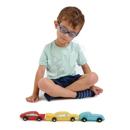 Drewniane samochody - Samochody sportowe z drewna Retro Cars Tender Leaf Toys - 1