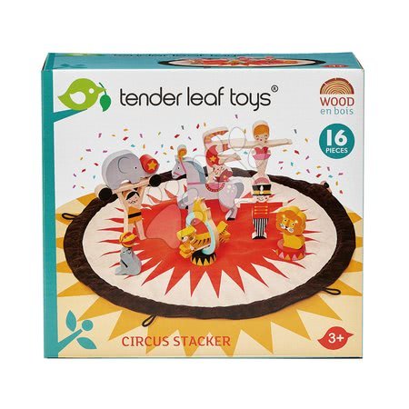  Készségfejlesztő fajátékok - Fa cirkusz Circus Stacker Tender Leaf Toys - 4