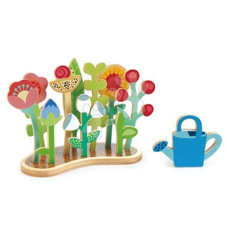 Drevené hry na povolania - Drevený kvetinový záhon Flower Bed Tender Leaf Toys