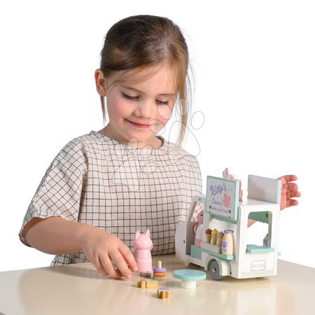Holzautos - Holz-Auto mit Milchbar Kitty’s Milkshake Van Tender Leaf Toys - 9