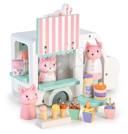 Holzautos - Holz-Auto mit Milchbar Kitty’s Milkshake Van Tender Leaf Toys - 2