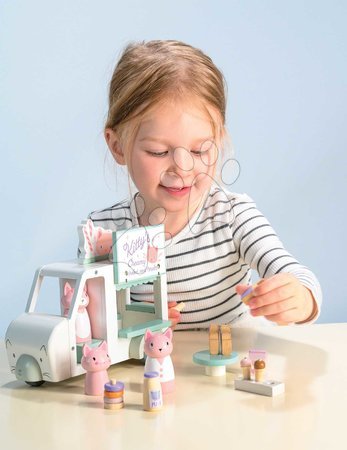 Holzautos - Holz-Auto mit Milchbar Kitty’s Milkshake Van Tender Leaf Toys - 11