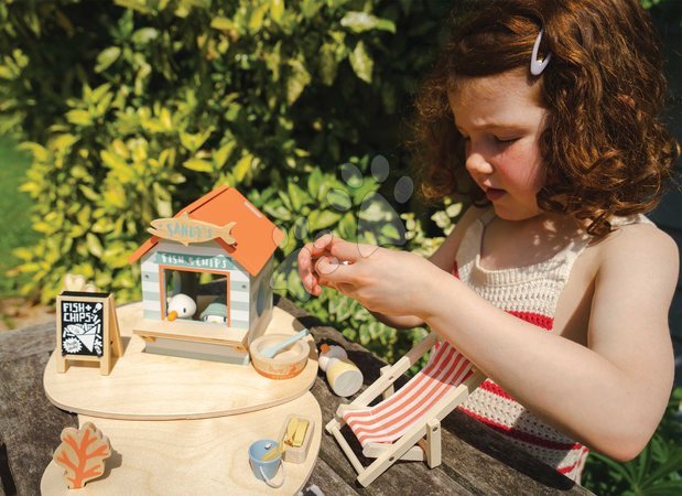 Holzpuppenhäuser - Holzstrand-Imbiss Sandy’s Beach Hut Tender Leaf Toys - 20