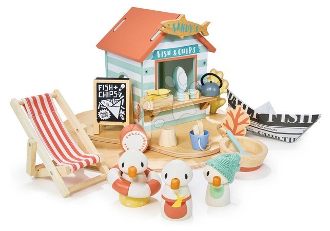 Ab 3 bis 6 Jahren - Holzstrand-Imbiss Sandy’s Beach Hut Tender Leaf Toys_1