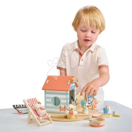 Holzpuppenhäuser - Holzstrand-Imbiss Sandy’s Beach Hut Tender Leaf Toys - 3