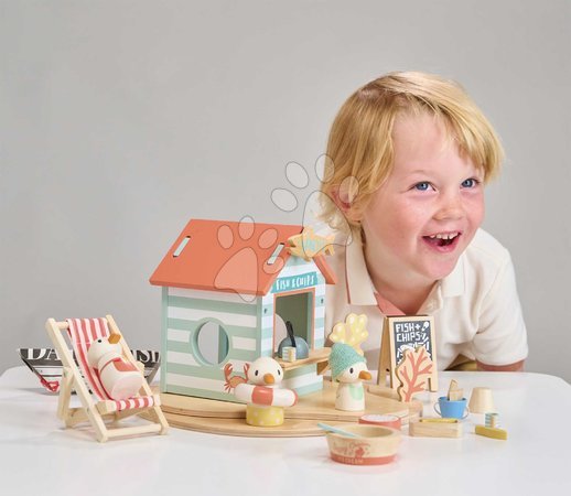 Holzpuppenhäuser - Holzstrand-Imbiss Sandy’s Beach Hut Tender Leaf Toys - 4
