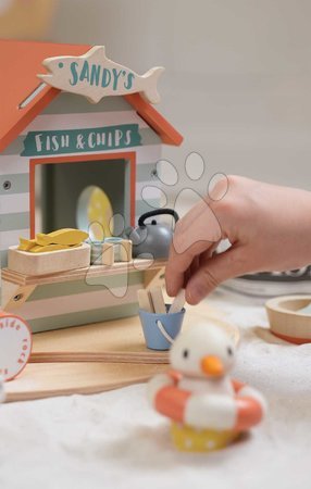 Holzpuppenhäuser - Holzstrand-Imbiss Sandy’s Beach Hut Tender Leaf Toys - 8