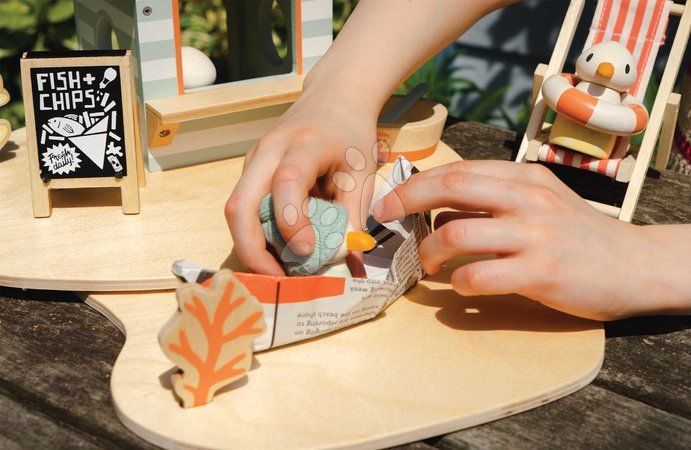 Holzpuppenhäuser - Holzstrand-Imbiss Sandy’s Beach Hut Tender Leaf Toys - 29